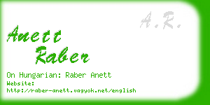 anett raber business card